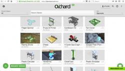 Browsing through public, editable designs on 3D Orchard.