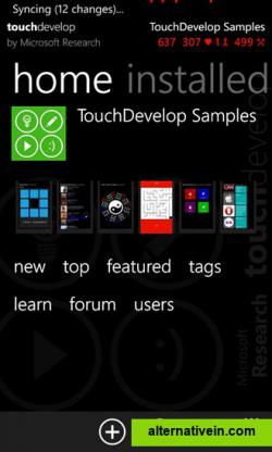 TouchDevelop on Windows