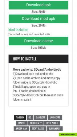 Download page - Installation instructions and tags for similar apps