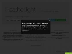 Custom CSS styling with featherlight