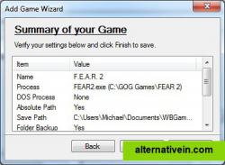 Add Game Wizard eases configuration for novice users.