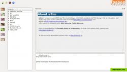 eSim main window provides frontend to create projects for drawing schematic,PCB layout and doing circuit simulation.