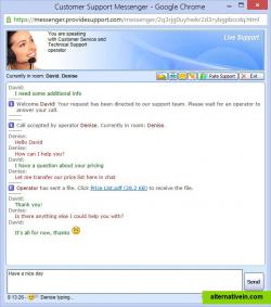 Live Chat Messenger which is used by website visitors who click the chat button