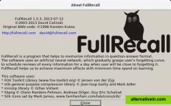 FullRecall v1.5.3 on Fedora 26