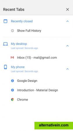 History & Opened Tabs from Other Devices (iOS)