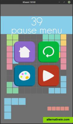 Pause menu