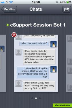 cSupport on Iphone