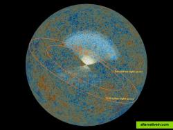The distribution of quasars and the map of the Cosmic Microwave Background