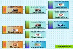 create left to right organization charts.