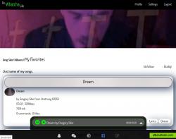 Create audio albums, upload songs, stream with the playlist player