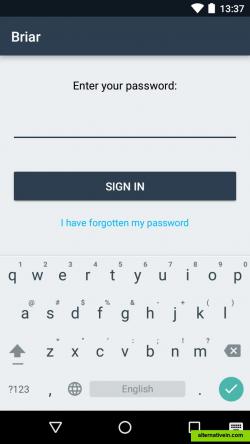 sign in with password