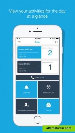 JustCall iOS app - Manage scheduled calls, make calls, track call activity and more