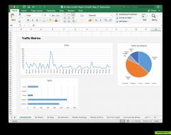 Excel report dashboard on Traffic