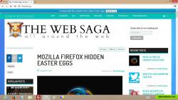 The Web Saga main screen