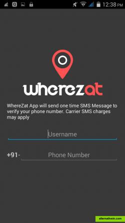 Wherezat App Registration page