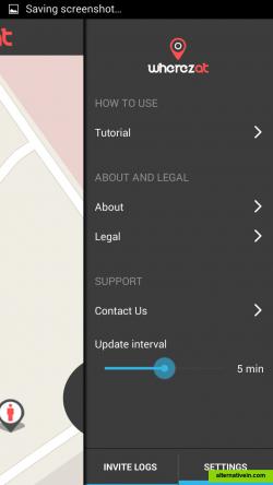 Wherezat App Navigational page