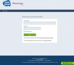 The login page for Textlocal Messenger.