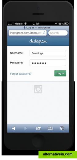 Sign in with your Instagram account