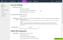 KnowledgeOwl Security Settings
