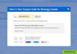 A coupon code page
