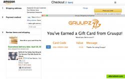 Gift card rewards (issued when you reach a $5 balance) are easy to apply next time you checkout.