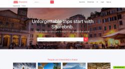 Example home page of a marketplace website like Airbnb.