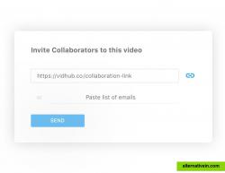 Easily invite one or dozens of collaborators in seconds by pasting a list of emails. You can also generate a sharable link to review and discuss videos without the need to create a Vidhub account.