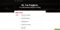 Frontend: Blog archives