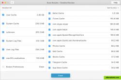 MacFly Pro Cleaner - scan results tool