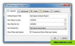 Disk Space Analysis Options