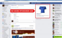 Facebook AdBlock for Chrome blocks ads in the sidebar
