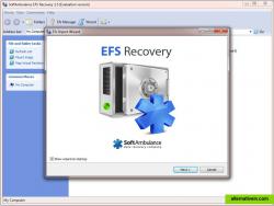 Recovery wizard to gain access to lost, damaged or encrypted EFS disk