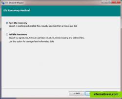 Type of encrypted NTFS recovery