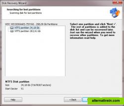 If a physical disk is selected, Partition Doctor will search for available partitions on it.