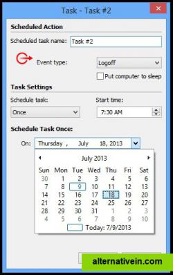 Scheduled logon task daily