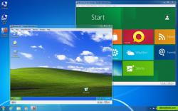 Windows XP running along side Windows 8 Developer Preview on Windows 7