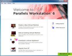 Parallels Workstation 6 Welcome Screen