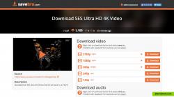 Download page, audio/video format selection