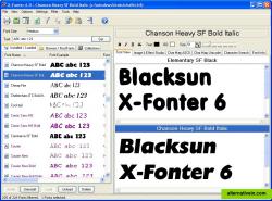 X-Fonter screen