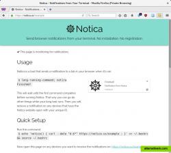 Notica running inside Firefox.
