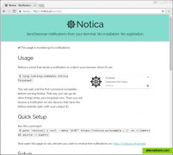 Notica running inside Chrome.