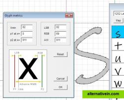 Adjust glyph metrics easily