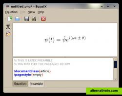 EqualX Preamble You can also edit equation preamble. 