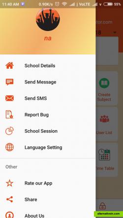 school app setting option