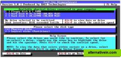 Booting in DOS and erasing the entire disk.