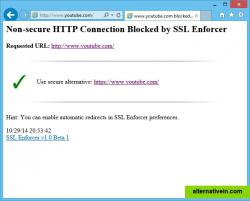 SSL Enforcer was not able to redirect non-secure connection because SSL is not available for the target site (as seen in browser).