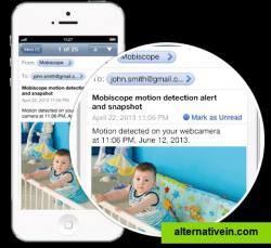 Keep an eye on your baby at any time right from your mobile