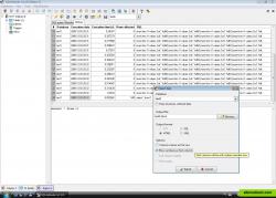 SQL editor queries history, database export dialog.