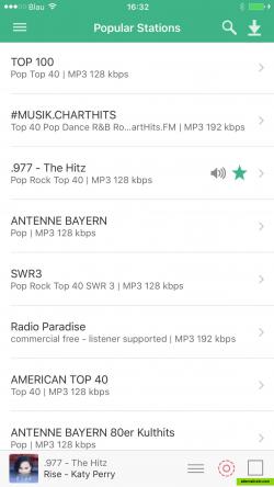 iPhone radio station browsing