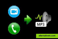 Evaer supports separate MP3 audio file recording when you record the Skype video calls. You can also use it just to record the Skype audio calls.